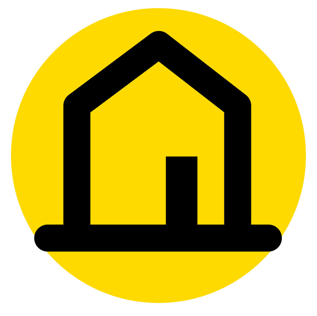 Webサイトやアプリで、トップページやメイン画面に戻るためのナビゲーションボタンとして使用できます。「ホームに戻る」「最初の画面」といった意味合いを持ちます。無