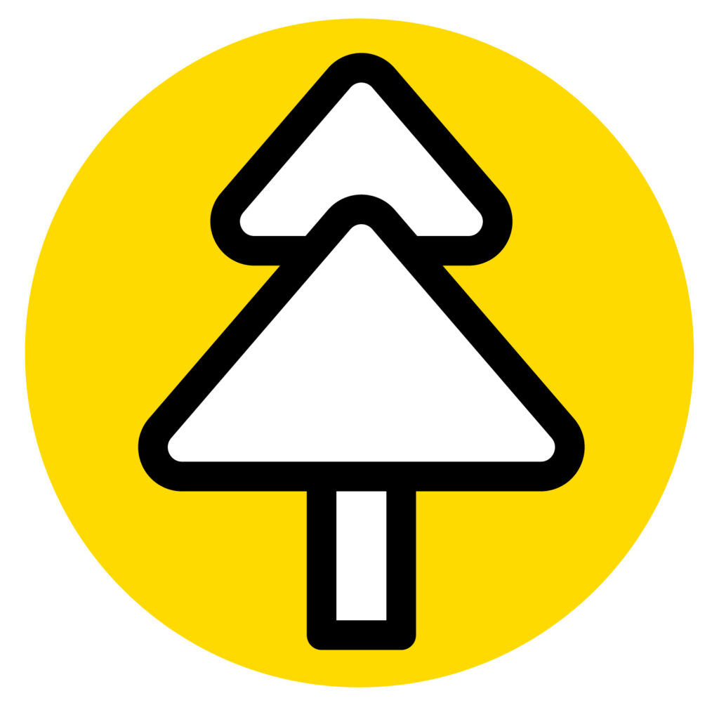 木のかわいいアイコン素材です。