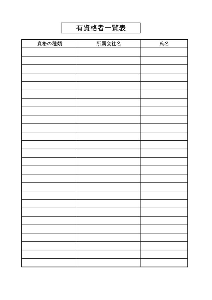 建設業おすすめエクセルで作れる