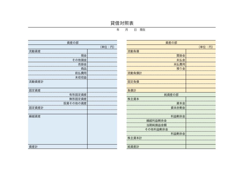 (Excel・PDF)決算書の