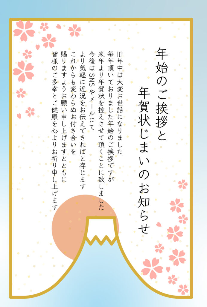 年賀状のやり取りをきれいに終え