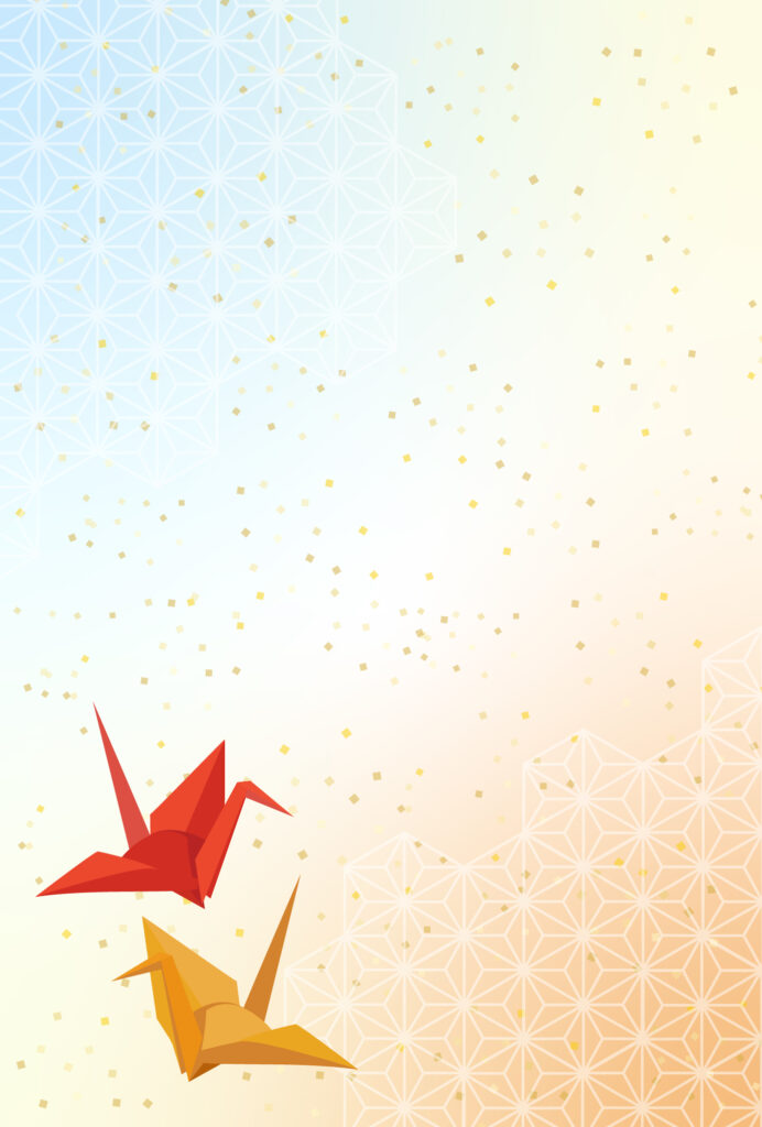 年賀状じまい 年賀状を終わりにする「年賀状じまい」のテンプレート 折り鶴