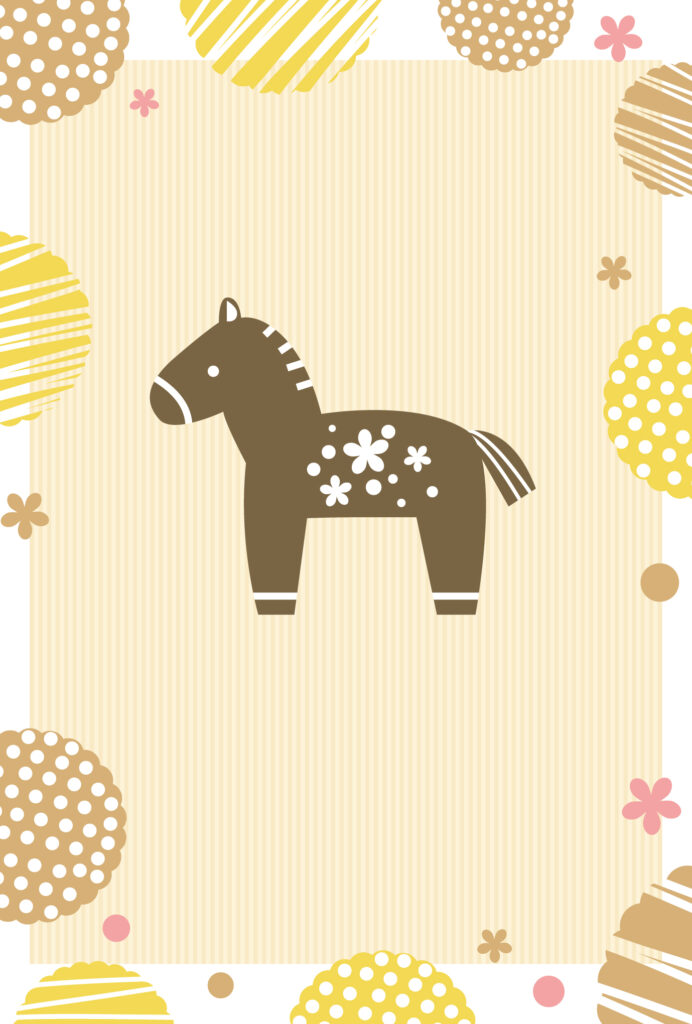 年賀状 2026年（丙午・午年）イラスト入り年賀状の素材 2026年