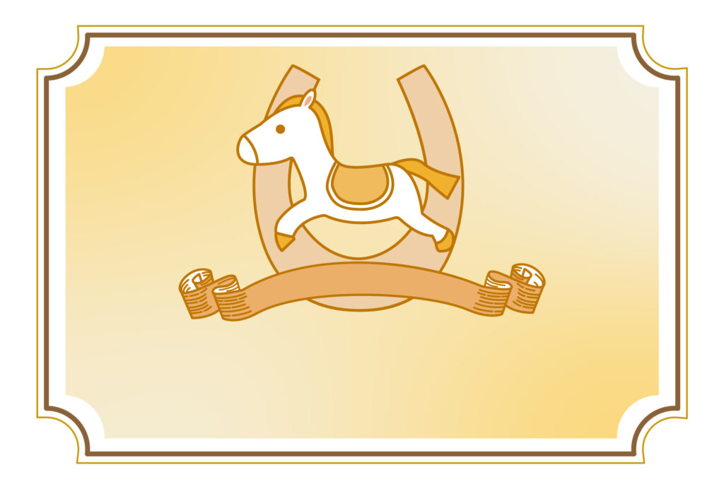 年賀状 2026年（丙午・午年）イラスト入り年賀状の素材 馬