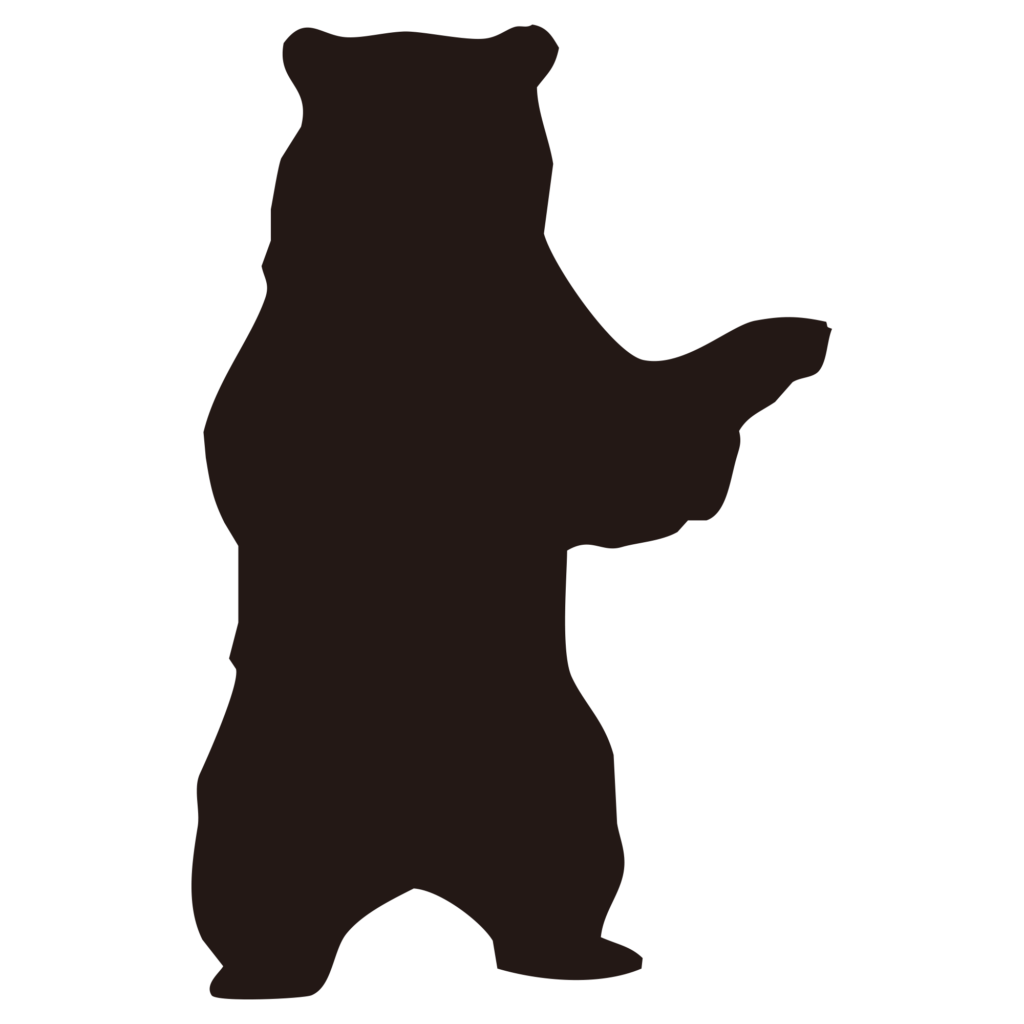 二本足で立ち上がり、周囲を警戒