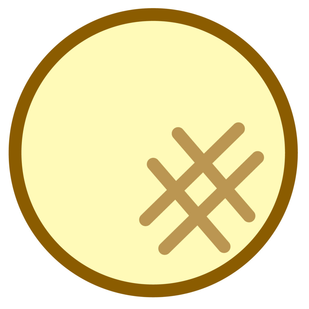 メロンパンのアイコン素材です。