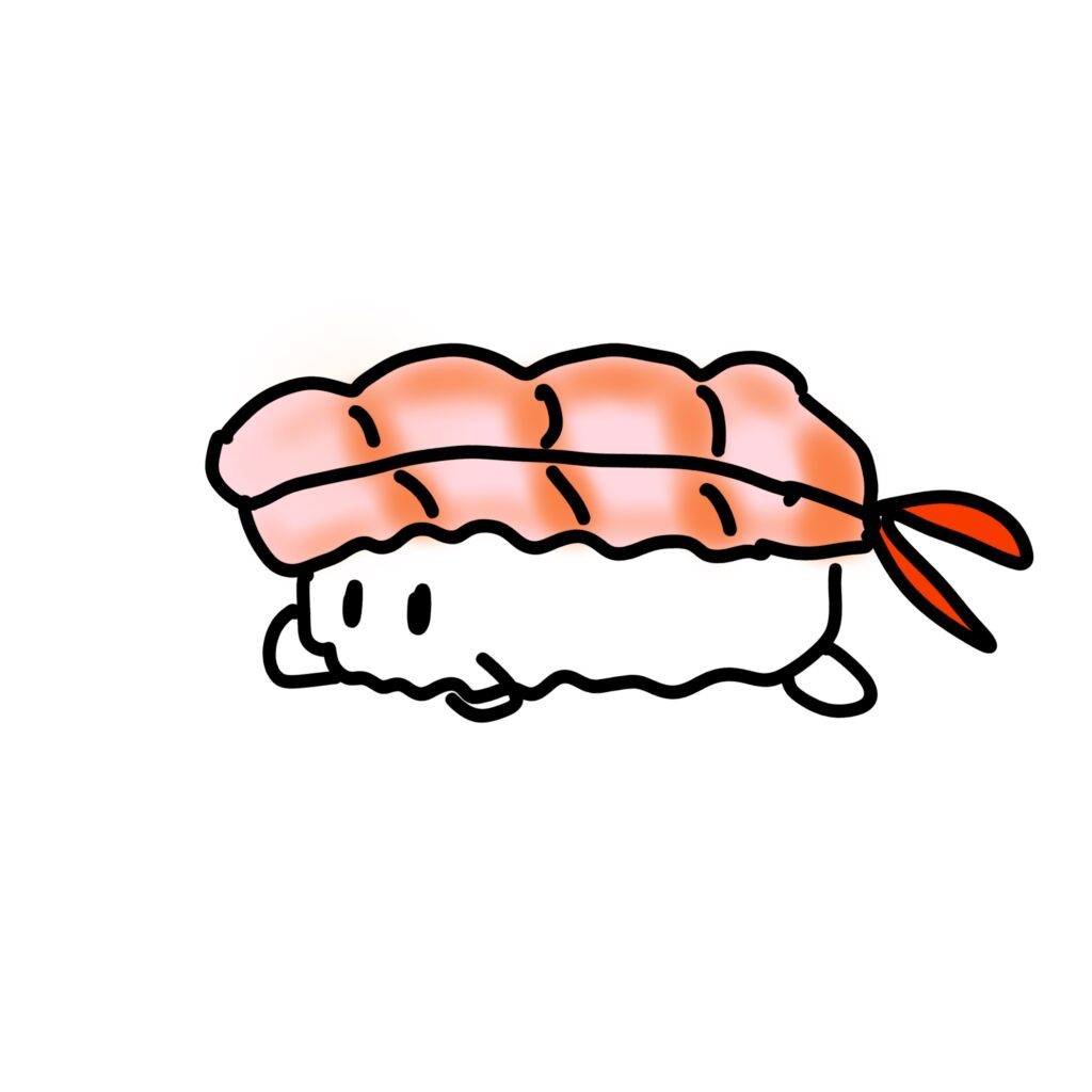 えびのお寿司をモチーフに、ゆる