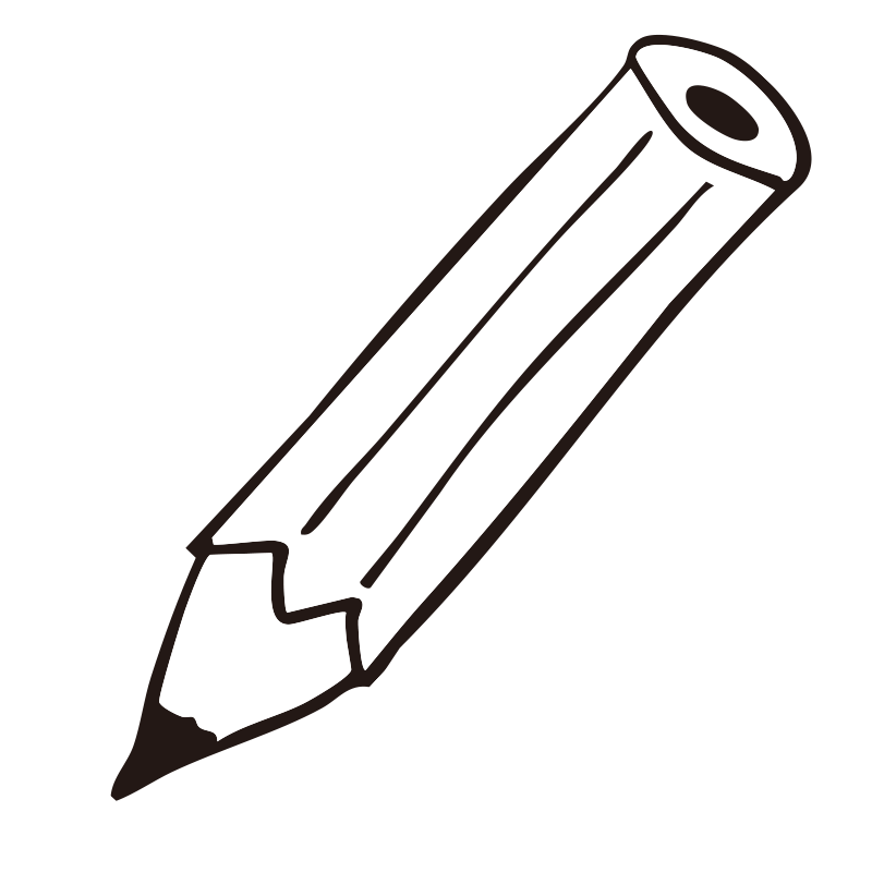 斜めに置かれた、削りたての鉛筆