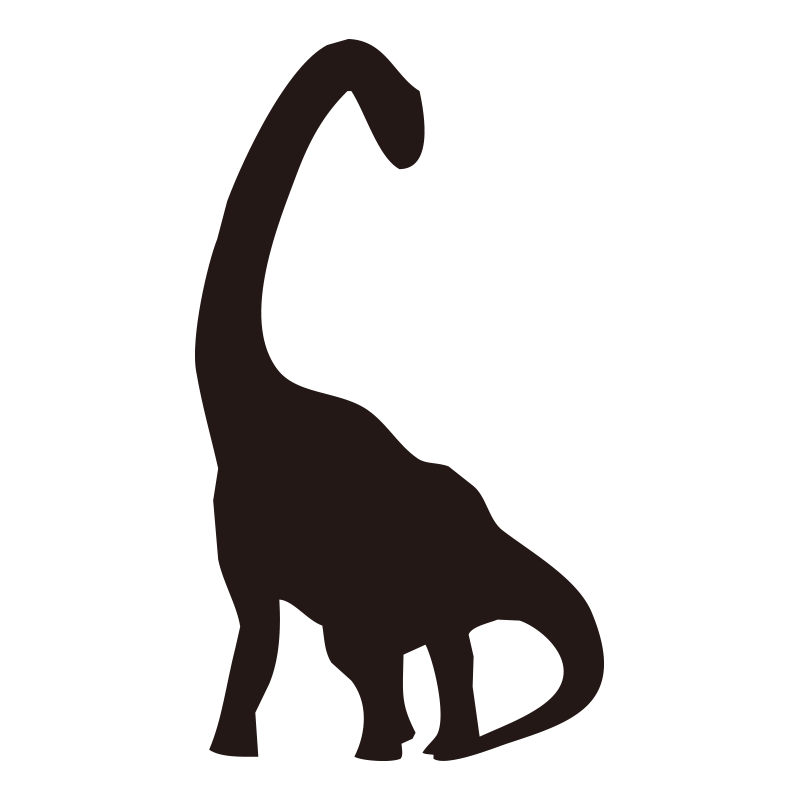 長い首が特徴的な大型草食恐竜、