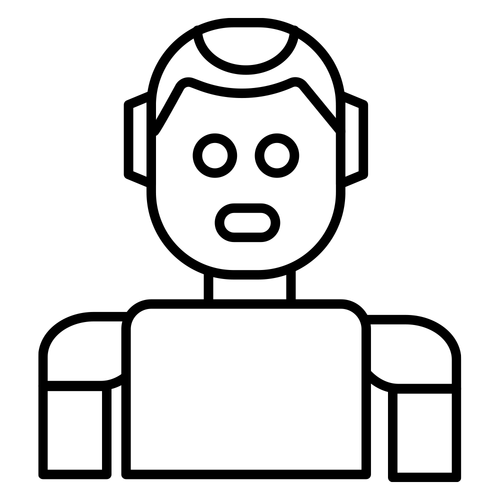 胸から上を描いた、人間のような