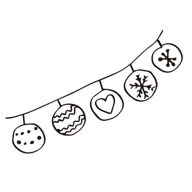 ハートや雪の結晶、模様が入った