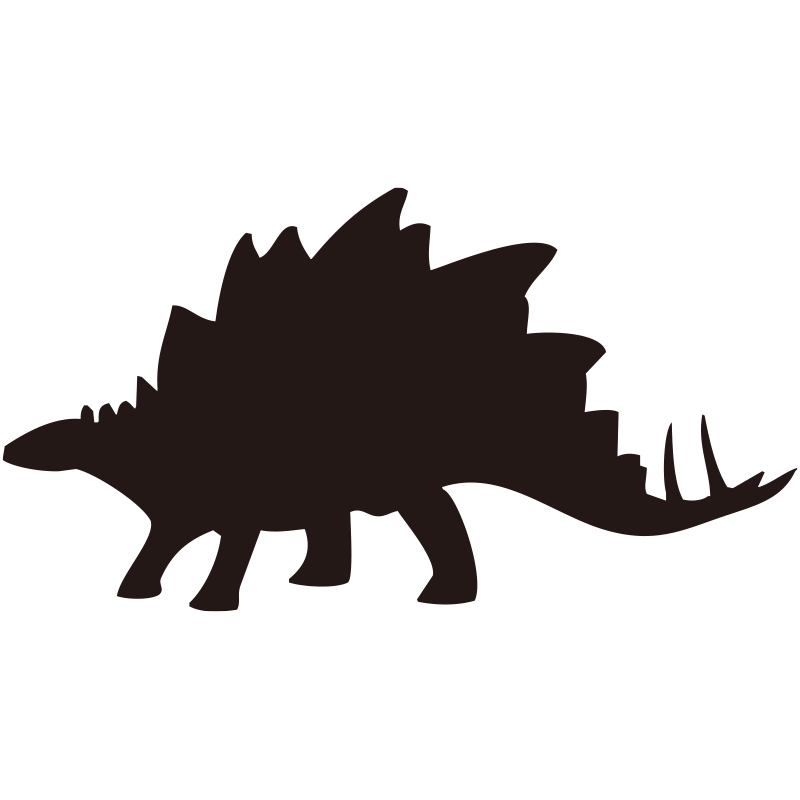 背中に並んだ板状の突起と尾のト