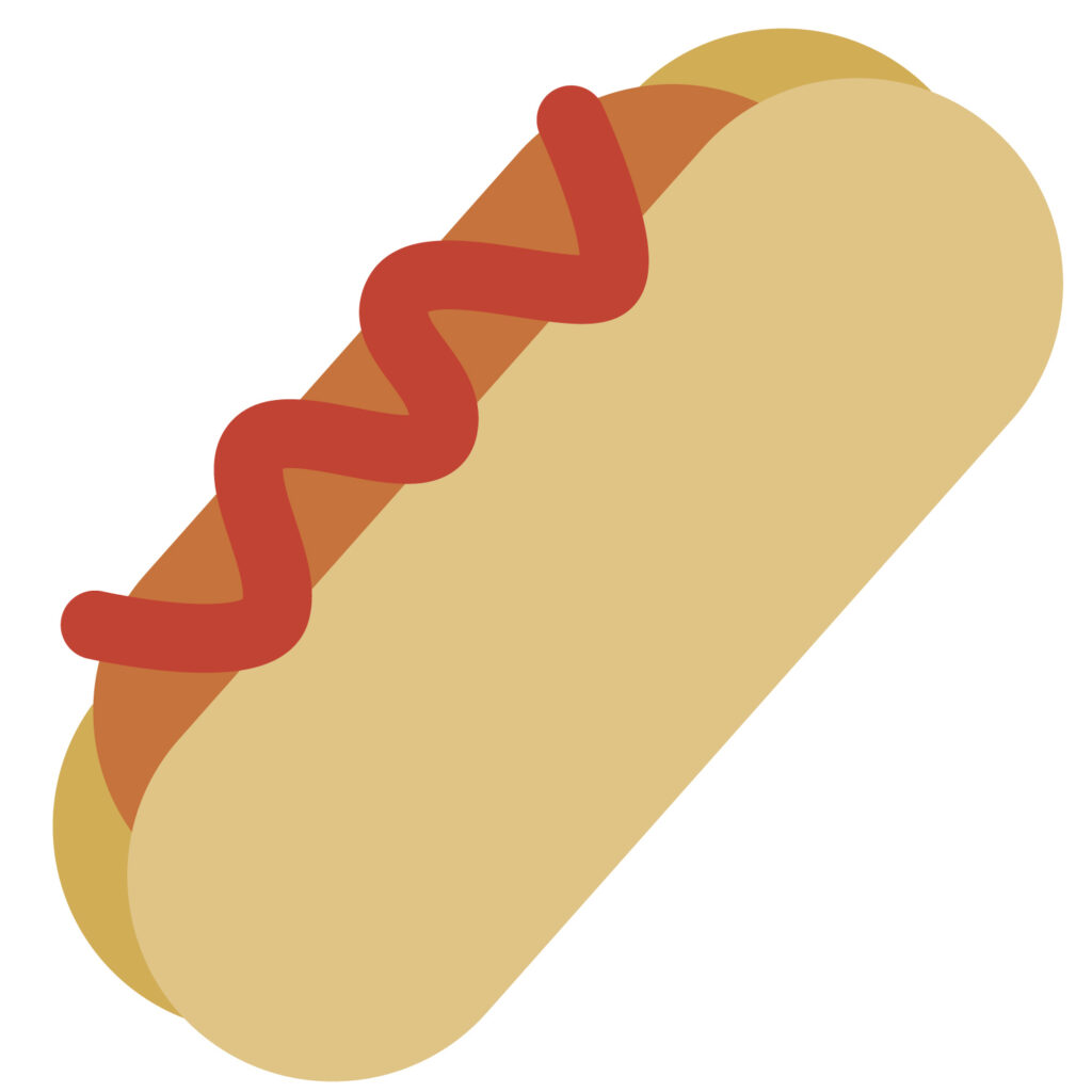 ホットドッグのアイコン素材です