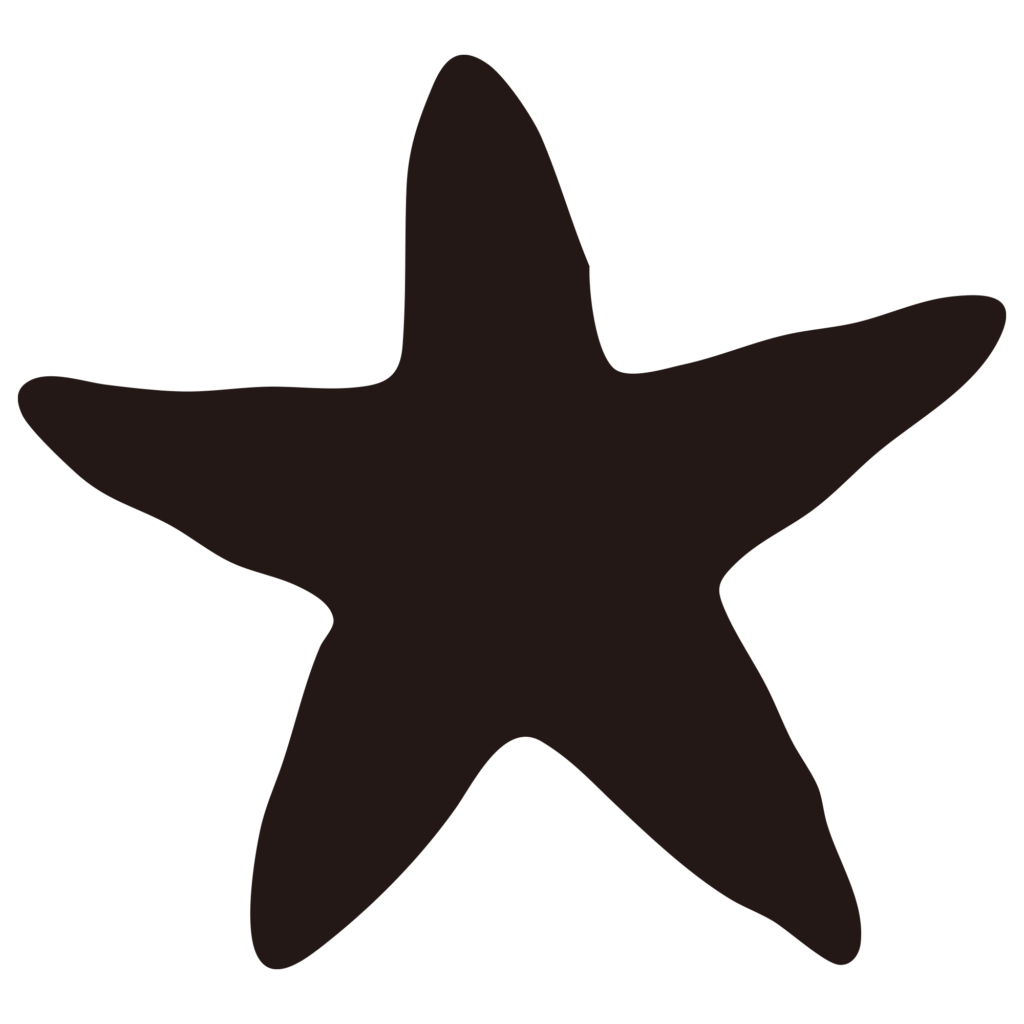 海辺の象徴であるヒトデをシンプ