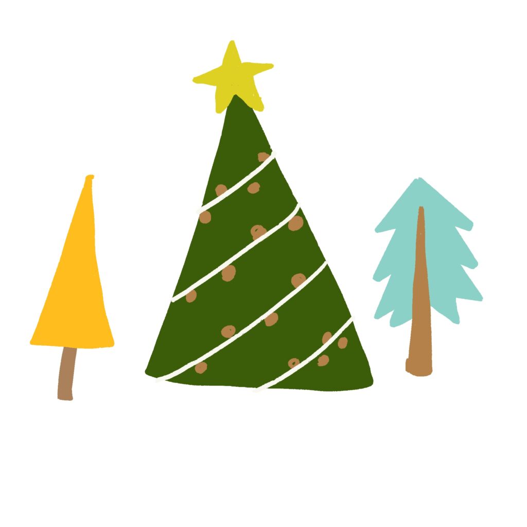 シンプルな形とやさしい配色で描