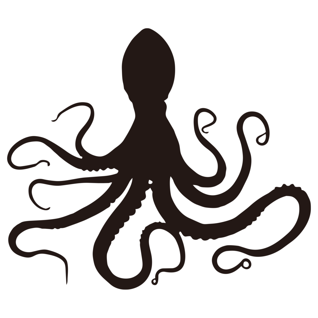 8本の足をダイナミックに広げた