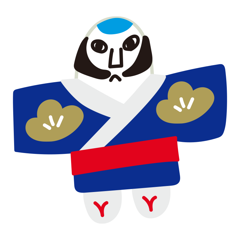 日本の伝統的な折り紙や人形のモ