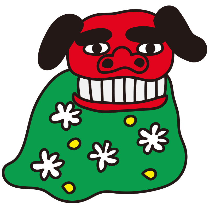 日本の伝統芸能である獅子舞をモ