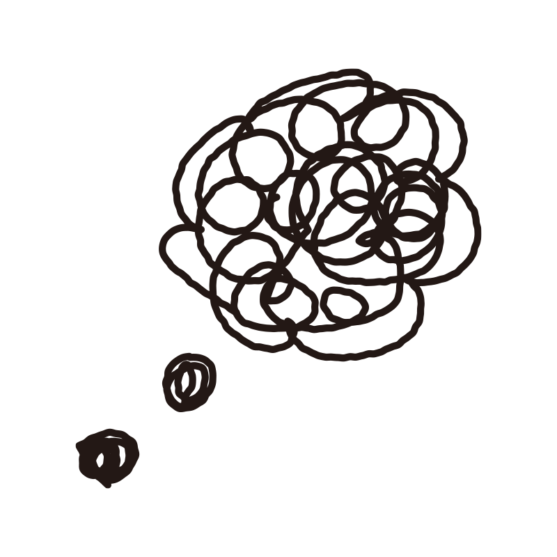 もこもことした手書きの吹き出し