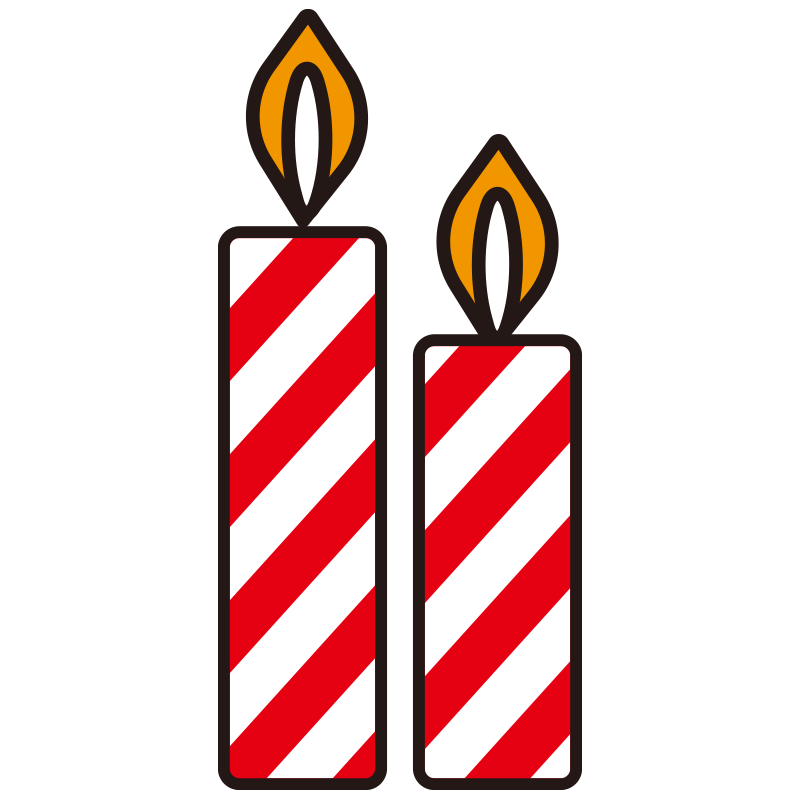 白と赤の斜めストライプ柄が鮮や