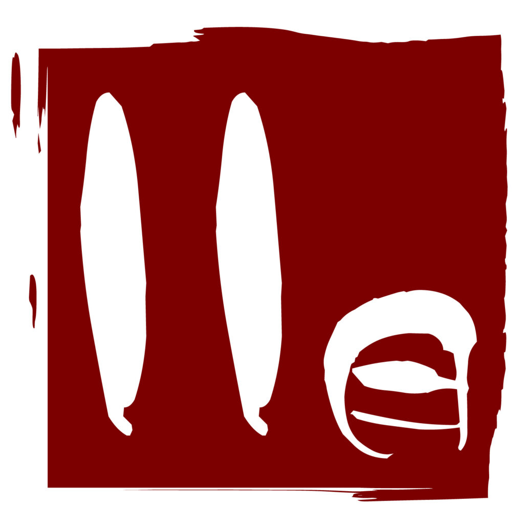 和風のスタンプ風のアイコンです