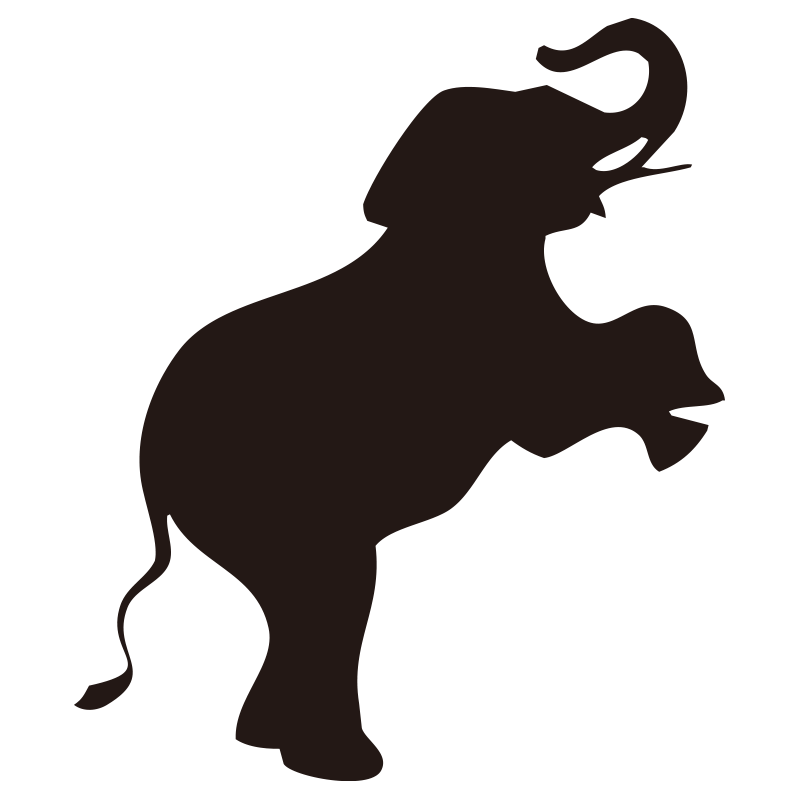 後肢で力強く立ち上がり、鼻を高