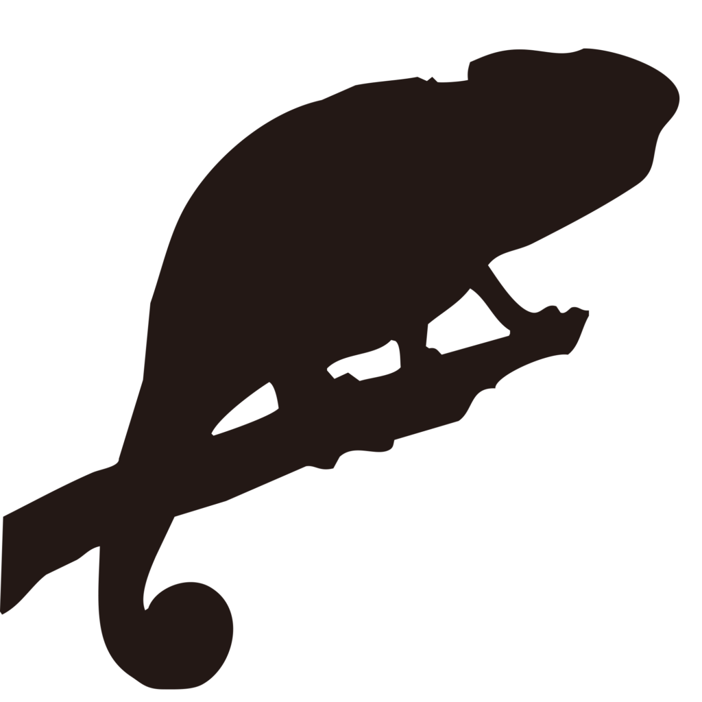 木の枝に止まっているカメレオン