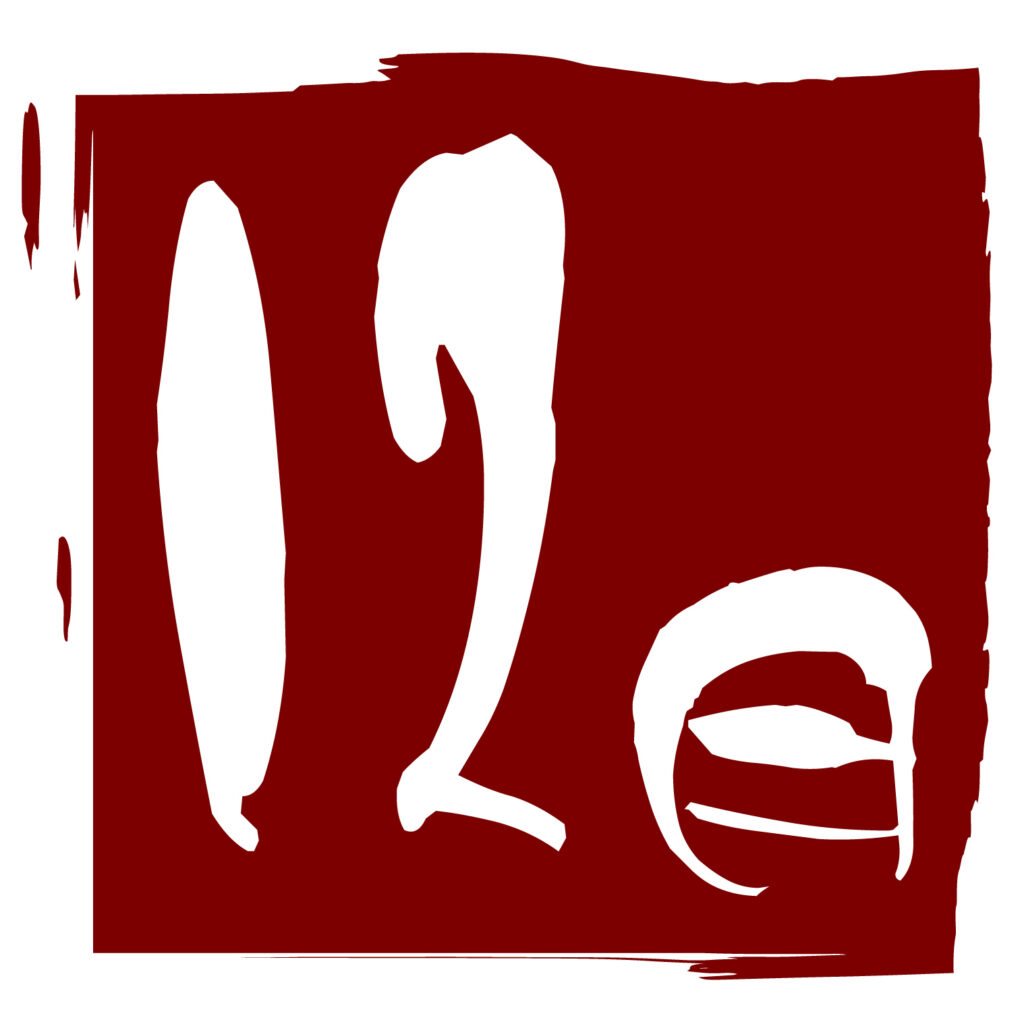 和風のスタンプ風のアイコンです