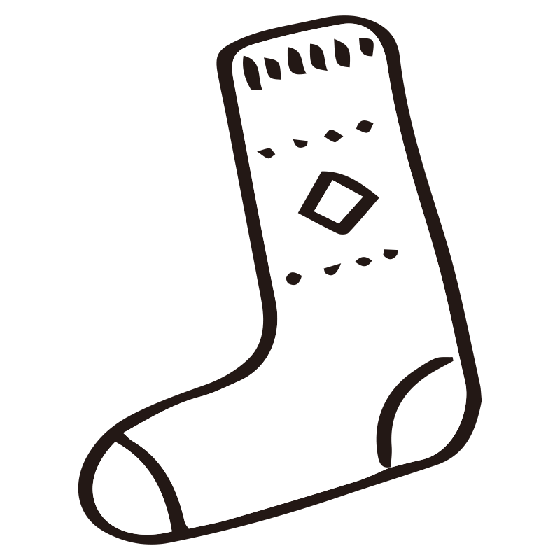 ひし形やドットの模様が入った、