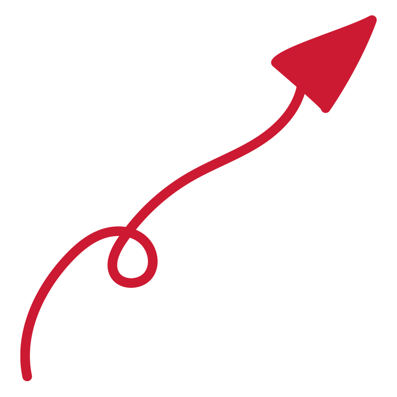 くるりと回転してから右上を指し