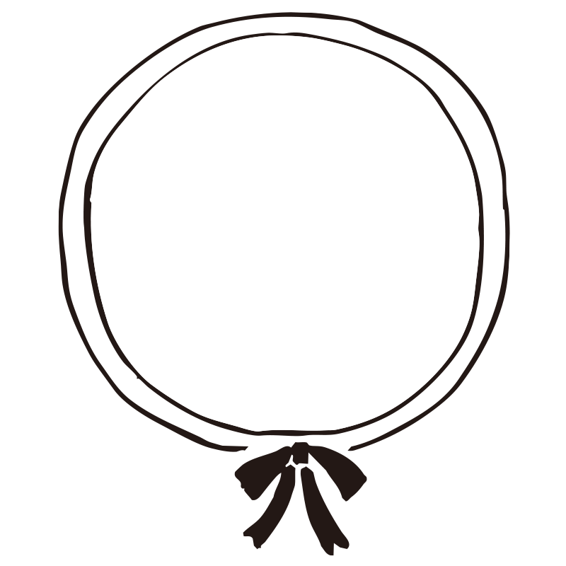 下部にリボンが結ばれた、柔らか