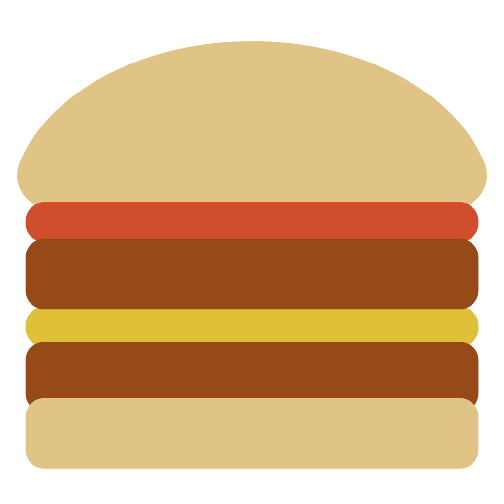 ハンバーガーのアイコン素材です