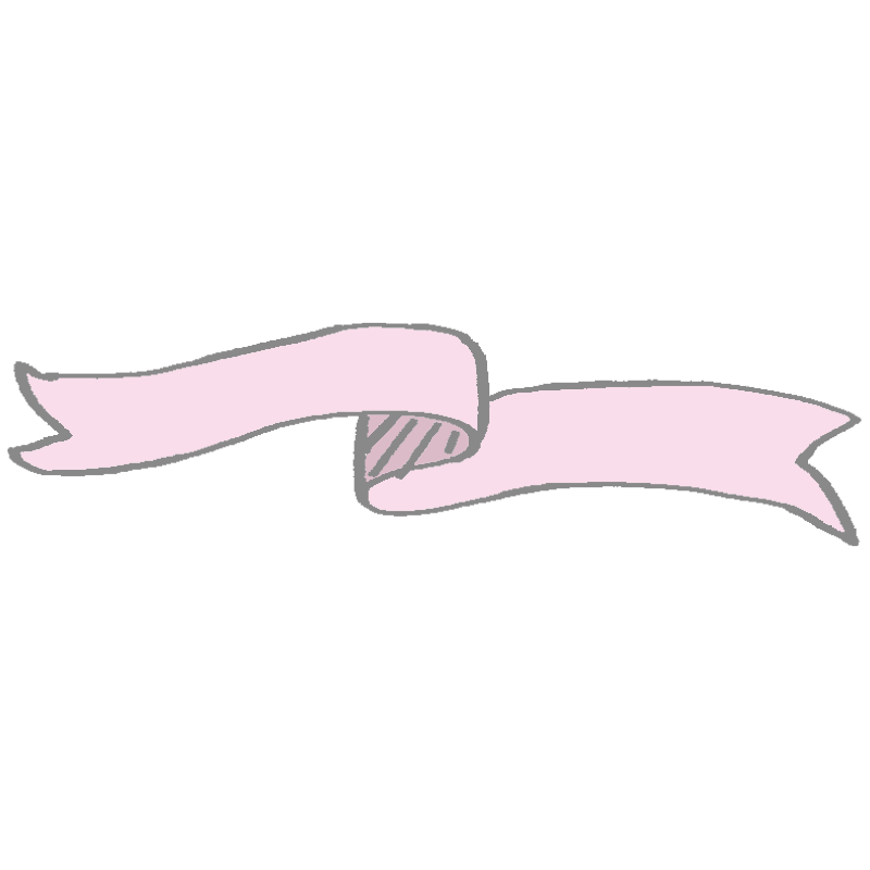 優しいピンク色と手書きのタッチ