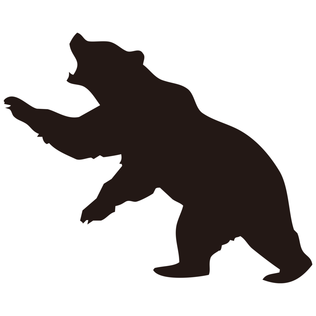 大きく口を開けて咆哮する野生の