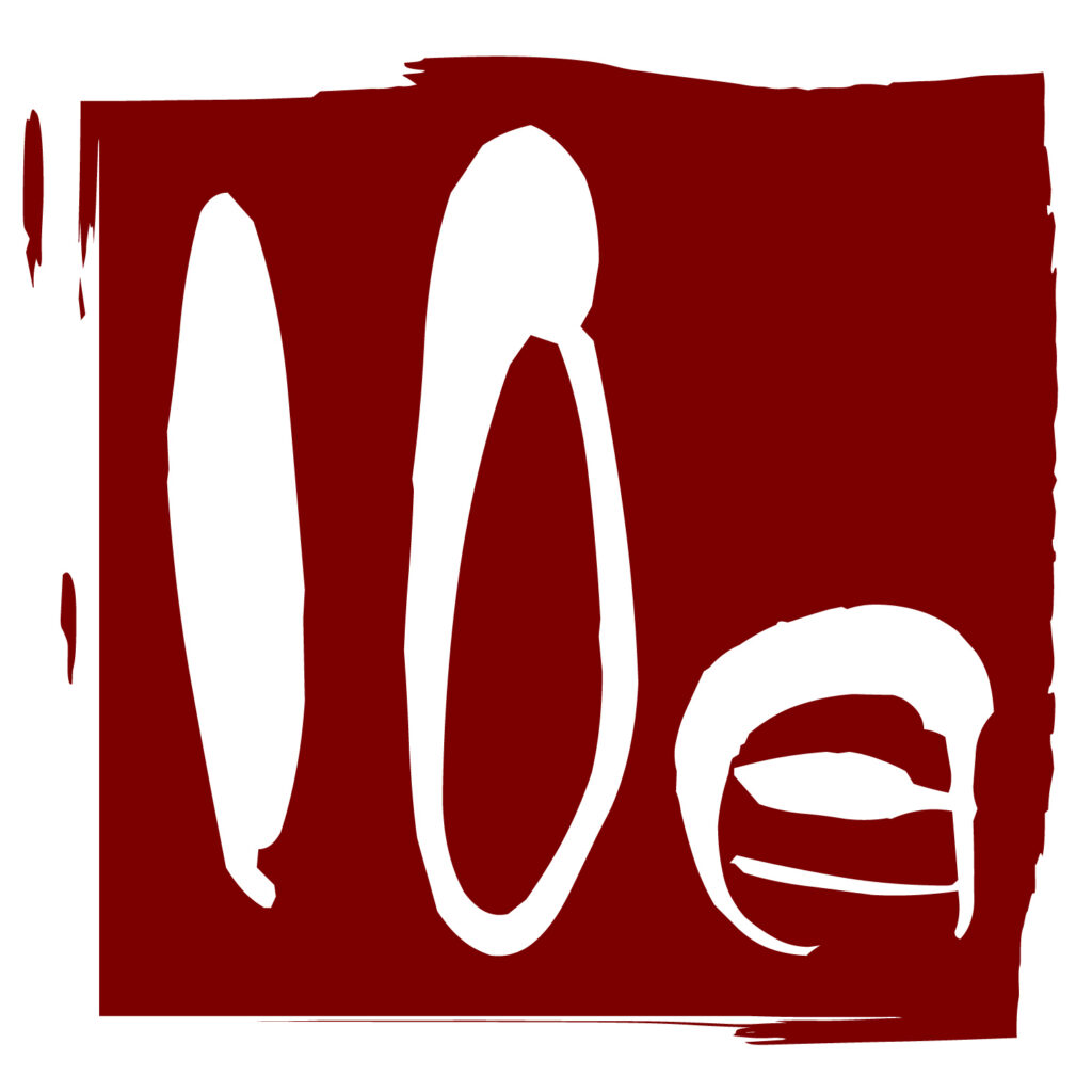 和風のスタンプ風のアイコンです