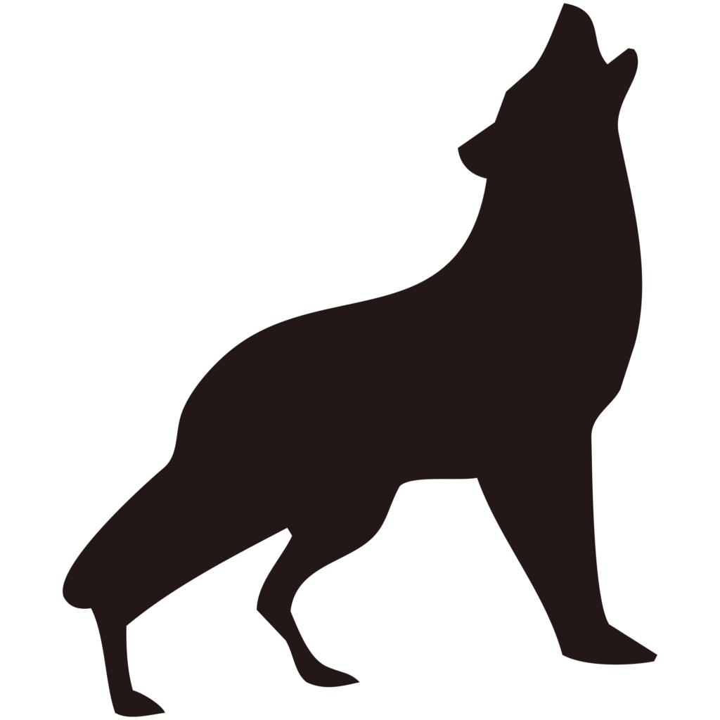 遠吠えをするオオカミの姿を捉え