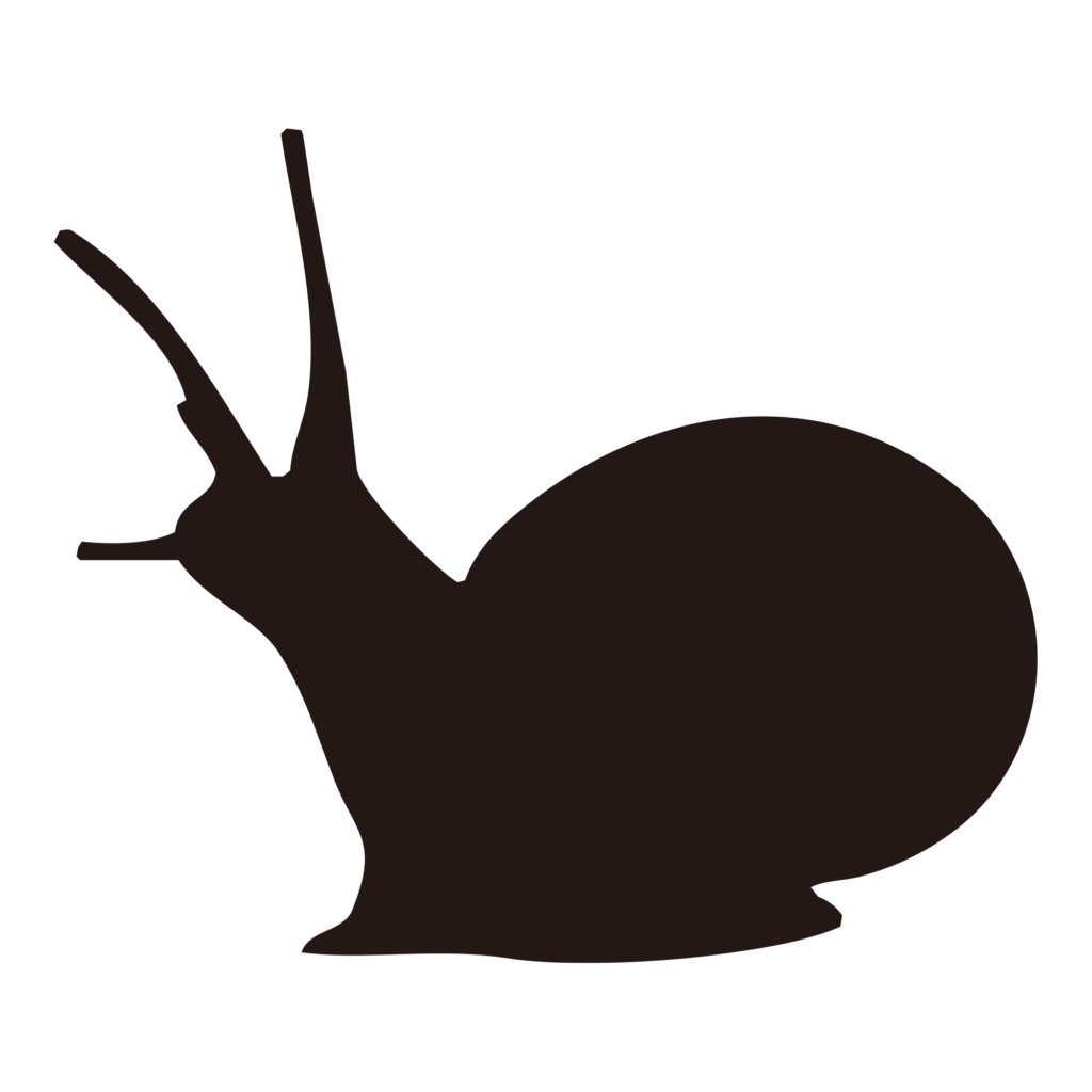 ゆっくりと歩むカタツムリのシル