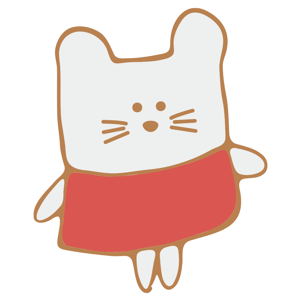 白い体のネズミが赤いワンピース