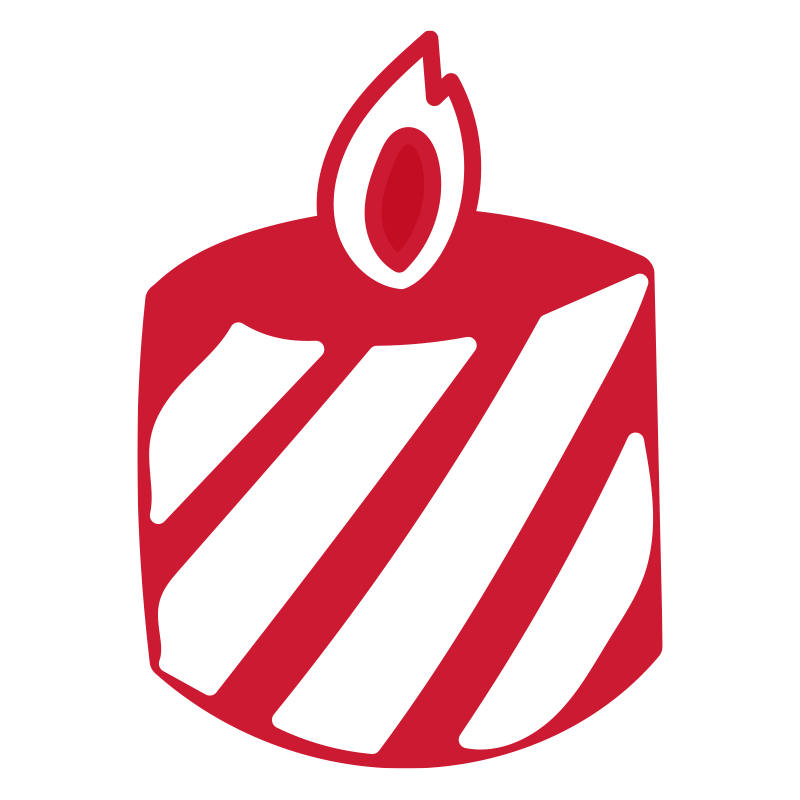 ストライプ模様が入った、火の灯