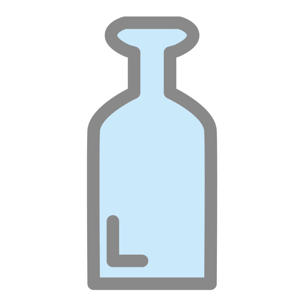 ボトル型の素材です。 チラシや