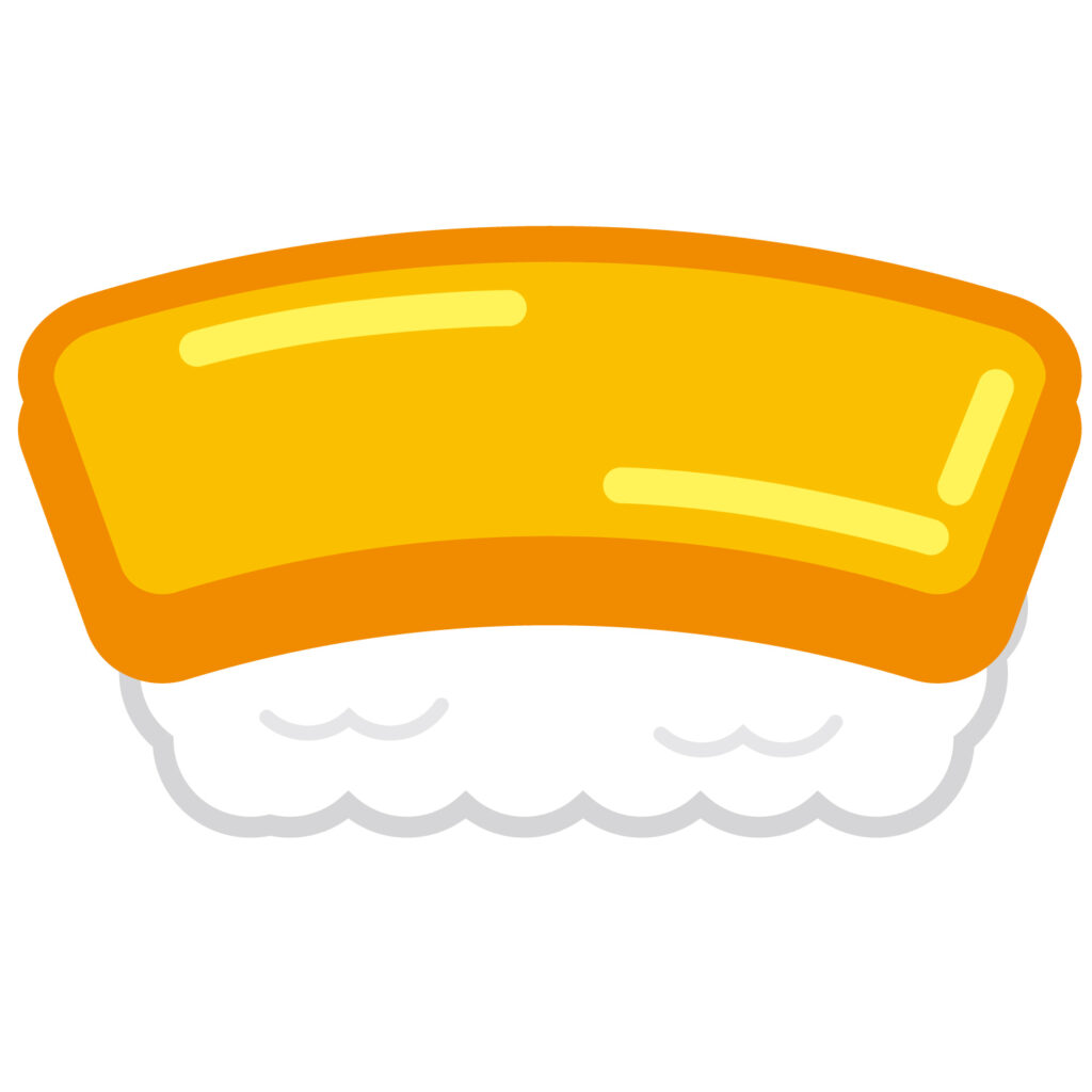 たまご寿司のアイコン素材です。