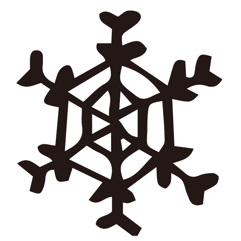 複雑に組み合わさった結晶の構造