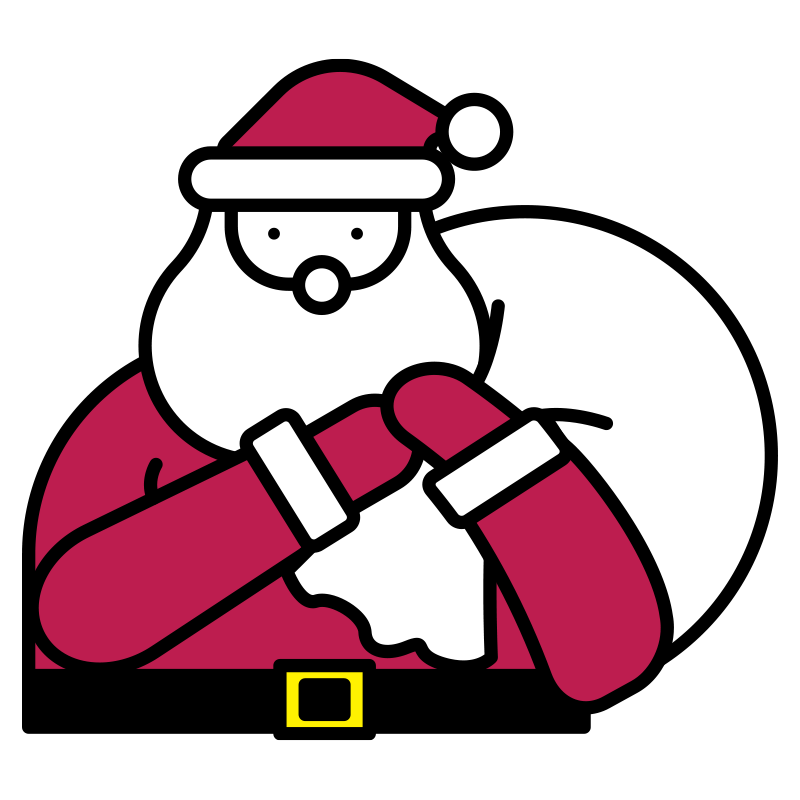 クリスマスの主役であるサンタク