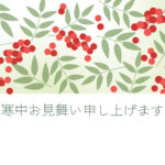 寒中見舞い 寒中見舞いのイラスト入りのテンプレート 年賀はがき