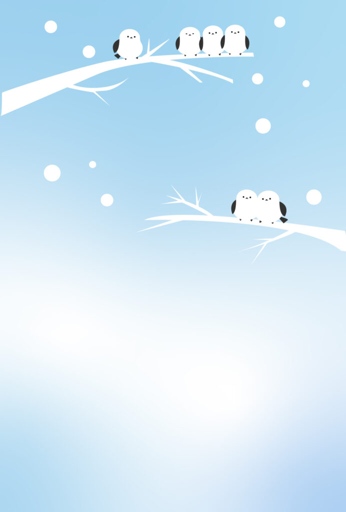 寒中見舞い 寒中見舞いのイラスト入りのテンプレート はがき