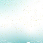 年賀状じまい 年賀状を終わりにする「年賀状じまい」のテンプレート 青海波