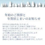 静かに降り積もる雪をモチーフにした「年賀状じまい」の無料テンプレートです。白銀の世界を思わせ、雪の結晶が凛とした静けさの中にも温かい気持ちを感じさせるデザインで