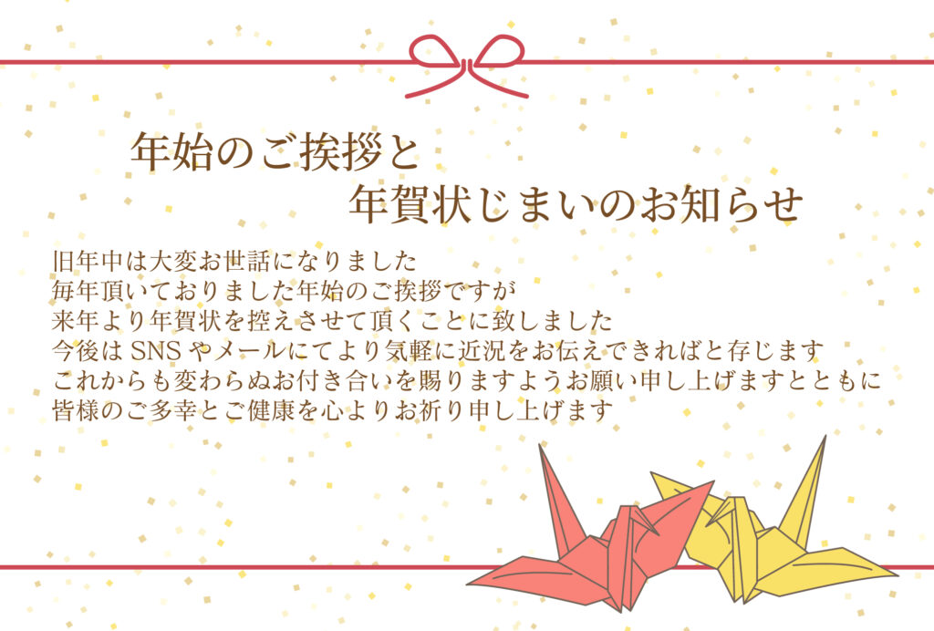 年賀状のやり取りを一度整理した