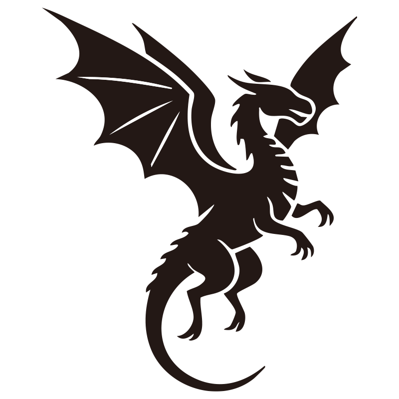 力強く翼を広げた、ファンタジー