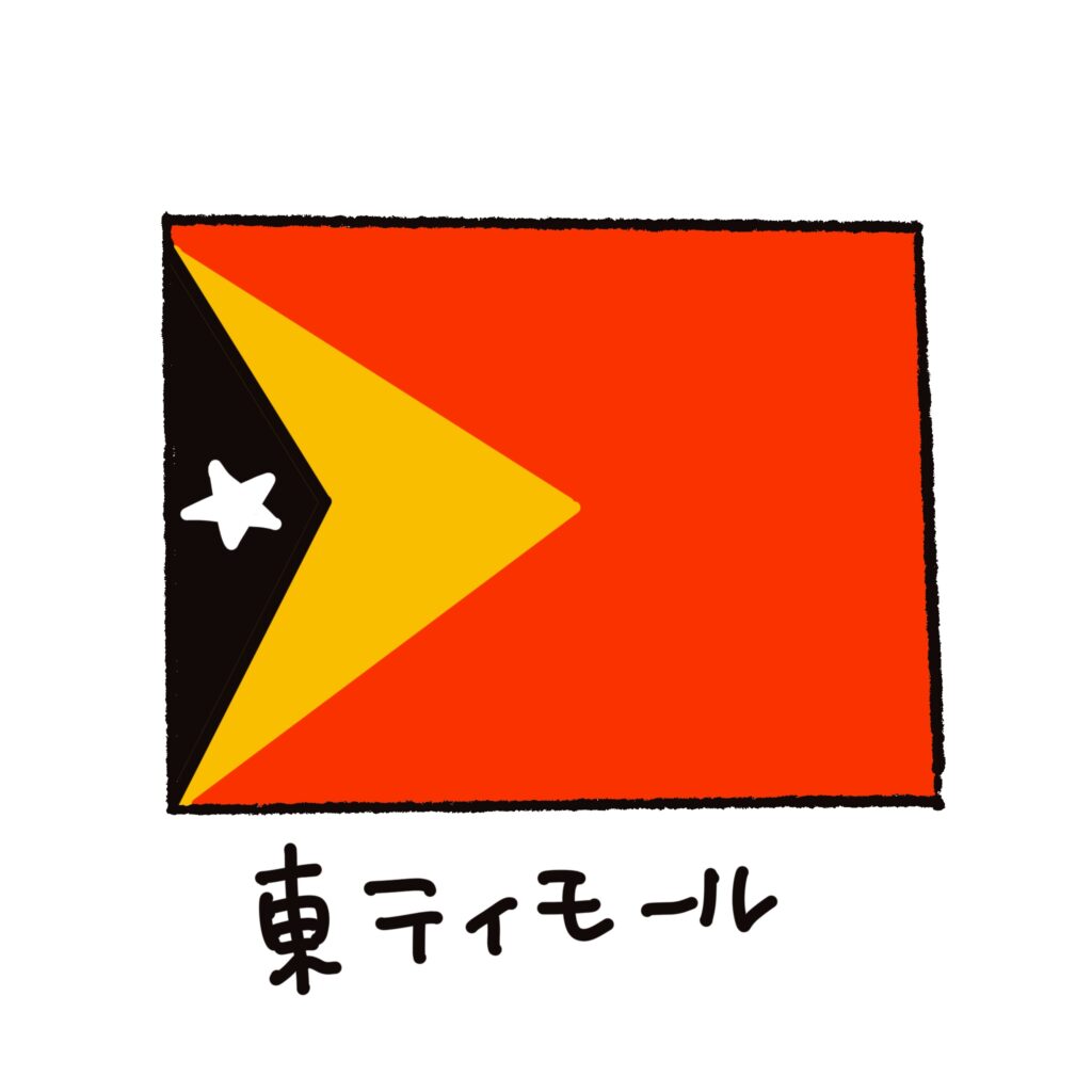 東ティモールの国旗をモチーフに